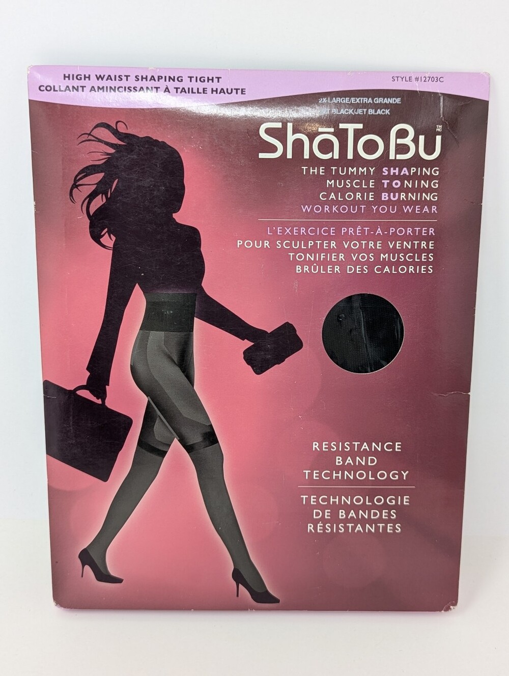 ShaToBu High Waist Tummy Shaping Tight 2XL Jet Black A
